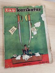 TAŞ KARİKATÜR | SAYI: 36 | KAPAK: SEMİH BALCIOĞLU | 17 HAZİRAN 1959 | Modern Demokles Basın Kanunu ve Basın Suçlarının Affı