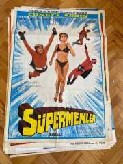 SÜPERMENLER FİLM AFİŞİ No. 1 ve No.2 Set | CÜNEYT ARKIN, NICK JORDAN, SAL BORGESE, GÜNGÖR BAYRAK, ÜNSAL EMRE