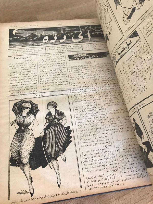 AYDEDE OSMANLICA MİZAH GAZETESİ 1922 | Sayı 1-90 Tam Seri Cildinde | 97 Yaşında, 2022'de 100 Yaşında