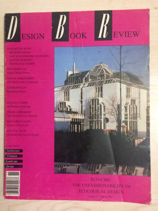 DESING BOOK REVIEW ISSUE 20 SPRING 1991 ECO-CHIC THE UNFASHIONABILITY OF ECOLOGICAL DESING