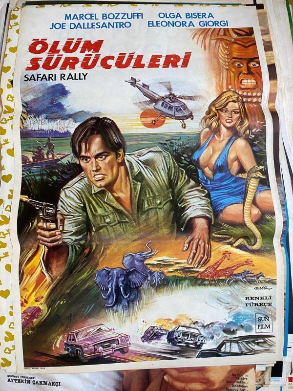 ÖLÜM SÜRÜCÜLERİ FİLMİNİN AFİŞİ OYNAYANLAR: MARCEL BOZZUFFI, OLGA BISERA, JOE DALLESANTRO, ELEONORA GIORGI