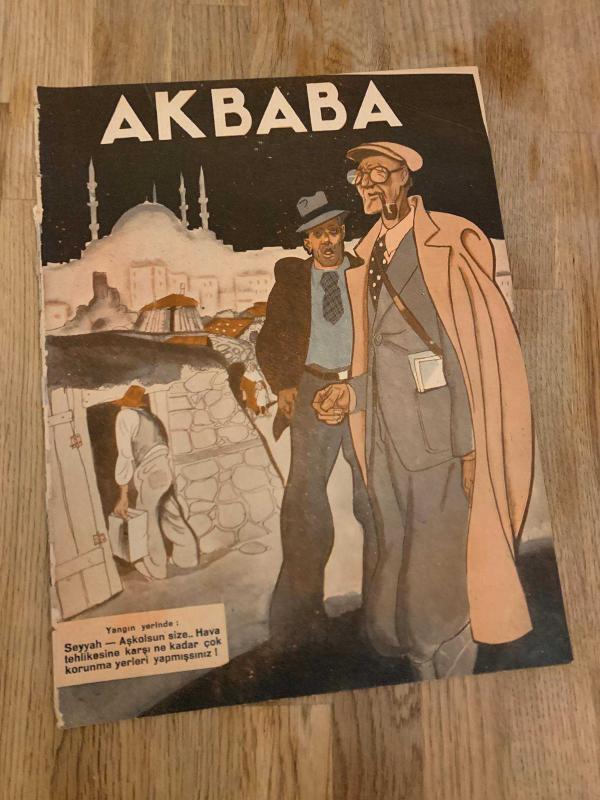AKBABA - 3 Ağustos 1935 SAYI: 83 | Yangınlar yerinde : Seyyah Aşkolsun size... Hava tehlikesine karşi ne kadar çok korunma yerleri yapmışsınız...