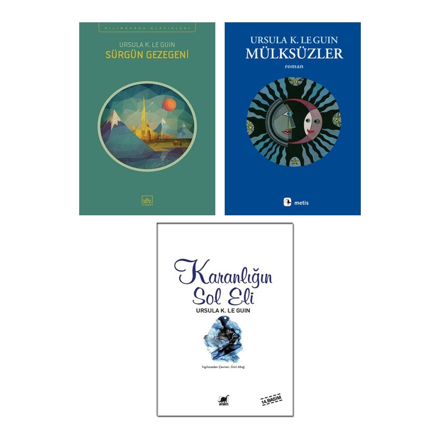 Mülksüzler + Sürgün Gezegeni + Karanlığın Sol Eli / Ursula K. Le Guin – 3 Kitap Set