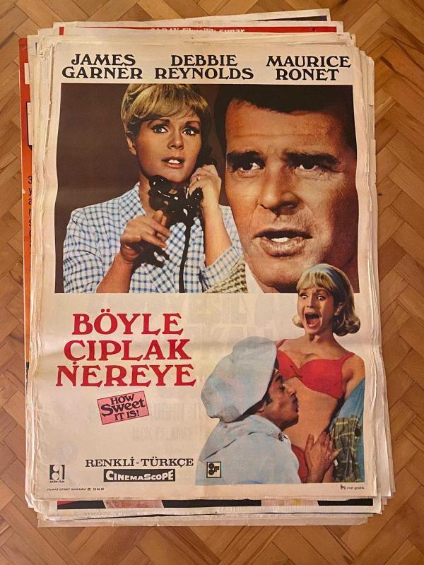 BÖYLE ÇIPLAK NEREYE - How Sweet It Is FİLMİNİN AFİŞİ 1968 | JAMES GARNER, DEBBIE REYNOLDS, MAURICE RONET
