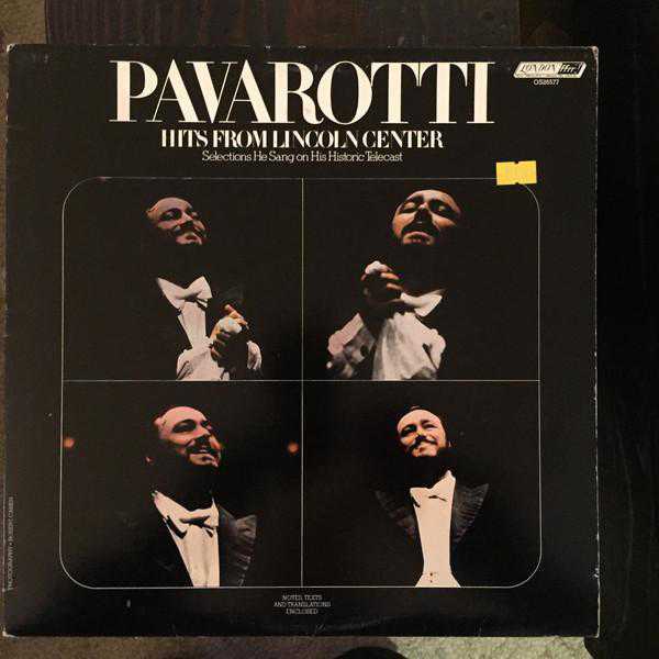 Luciano Pavarotti – Hits From Lincoln Center | London Records – OS 26577 | 1978