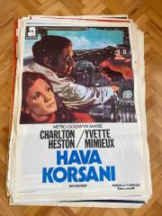HAVA KORSANI FİLMİNİN AFİŞİ OYNAYANLAR: CHARLTON HESTON, YVETTE MIMIEUX