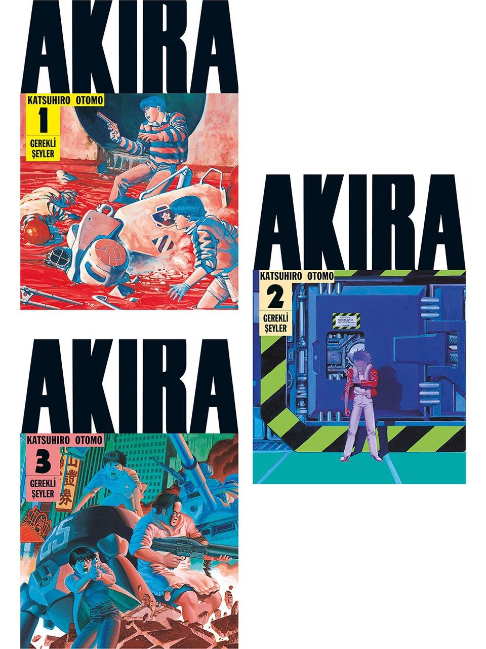 Akira 1. 2. ve 3. Ciltler Manga Seti - Katsuhiro Otomo - Gerekli Şeyler Yayıncılık