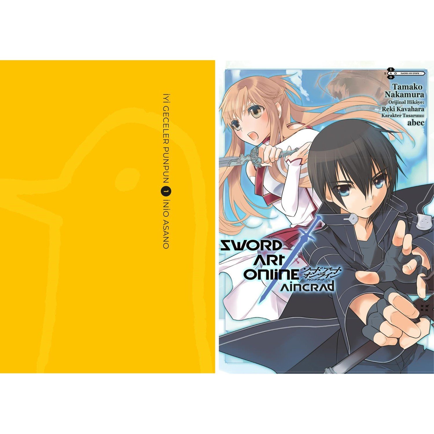 Iyi Geceler Punpun + Sword Art Online Aincard 2 Kitap Manga Seti