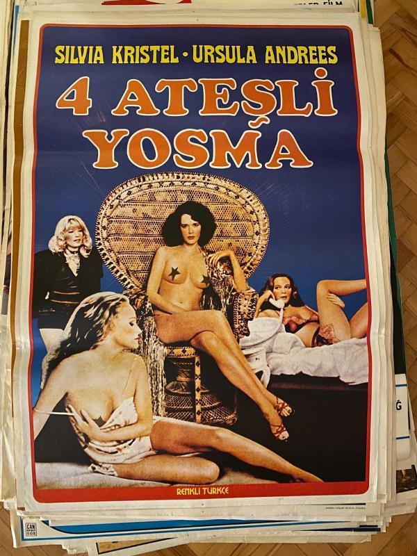 4 Ateşli Yosma | Silvia Kristel, Ursula Andrees | Orijinal Film Afişi