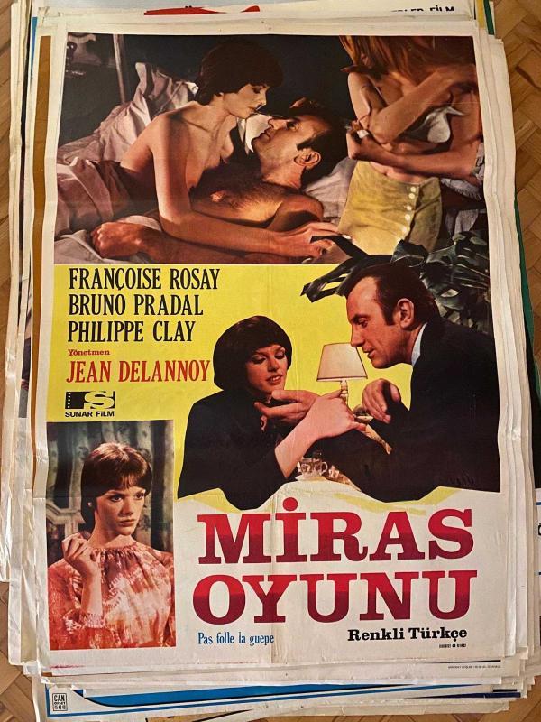 MİRAS OYUNU FİLMİNİN AFİŞİ OYNAYANLAR: FRANÇOISE ROSAY, BRUNO PRADAL, PHILIPPE CLAY YÖNETMEN: JEAN DELANNOY