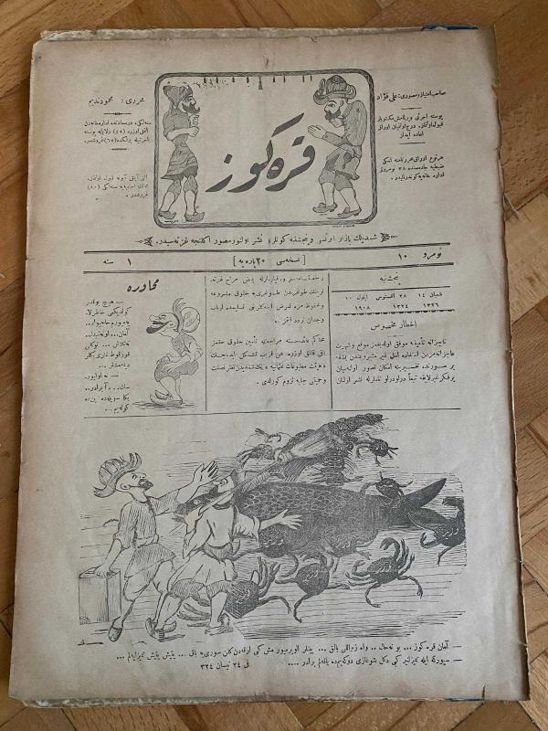 KARAGÖZ OSMANLICA NO.10 MİZAHİ HALK GAZETESİ 1908 | Sene 1