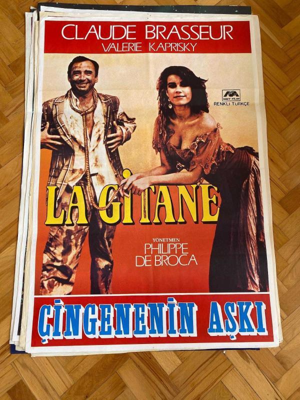 ÇİNGENENİN AŞKI - LA GITANE FİLMİNİN AFİŞİ | VALERIE KAPRISKY, LAUDE BRASSEUR - PHILIPPE DE BROCA