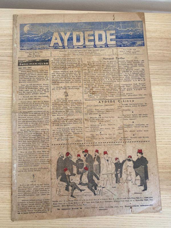 AYDEDE | 8 Mayıs 1948 | NO: 91 - 1 | Minel Bap İlelmihrap II. Abdülhamit Devrinde Fransız Bahriye Subayında. | 1948 İlk Sayı | Ciltten çıkma delikli