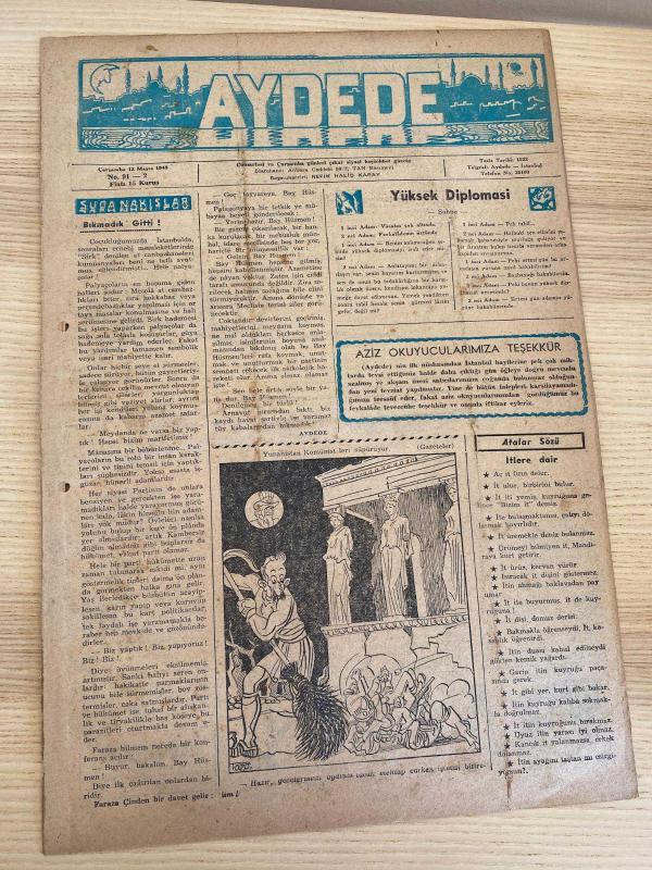 AYDEDE | 12 Mayıs 1948 | NO: 91 - 2 | Yunanistan Komünistleri Süpürüyor | Ciltten çıkma delikli