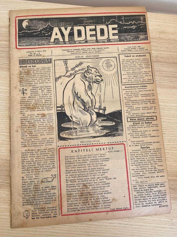 AYDEDE | 19 Mayıs 1948 | NO: 91 - 4 | Rusya Amerikan Dolarına Karşı Eriyor | Ciltten çıkma delikli