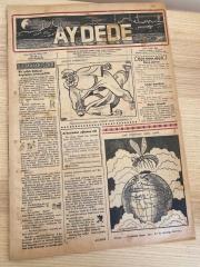 AYDEDE | 22 Mayıs 1948 | NO: 91 - 5 | Arapların tebliğine göre Siyonistlerin tebliğine göre | Ciltten çıkma delikli