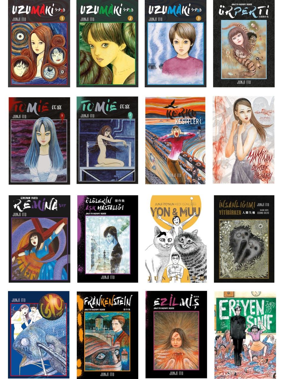 Junji Ito 16 Kitap Manga Koleksiyon Set - Gerekli Şeyler