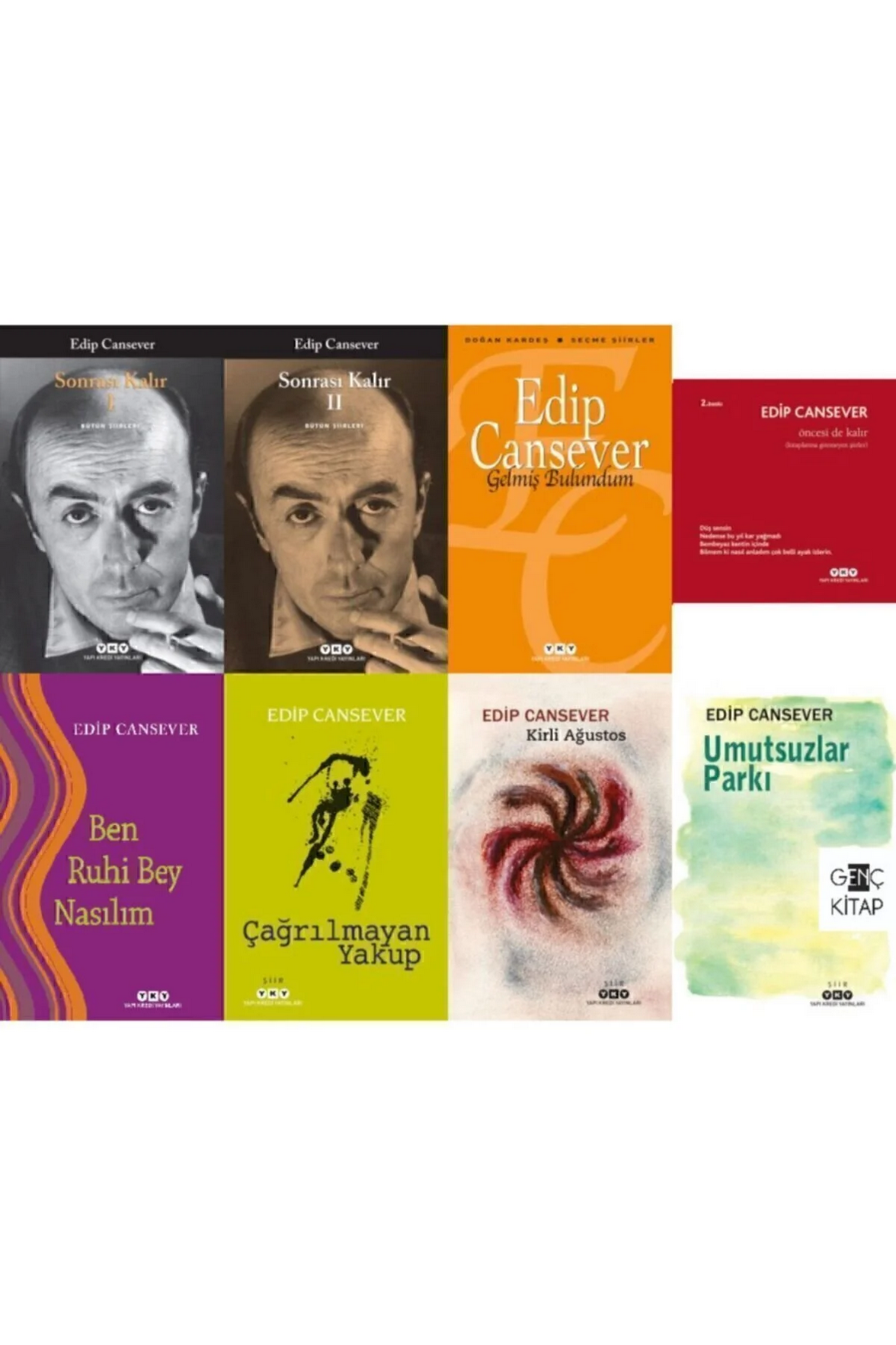 Edip Cansever 8 Kitap Şiir Seti Sonrası Kalır 1-2 Gelmiş Bulundum Öncesi De Kalır Ben Ruhi Bey