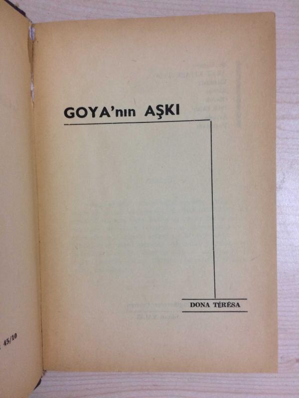 GOYA'NIN AŞKI - 1 - 2 CİLT TAKIM