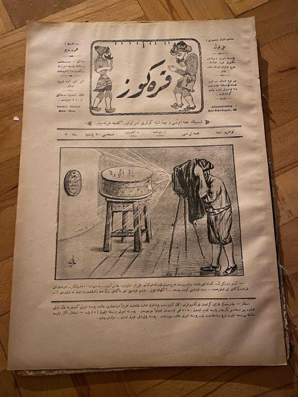 KARAGÖZ OSMANLICA NO.150 MİZAHİ HALK GAZETESİ 1909 | Sene 2 | Karagöz Fotoğrafçı