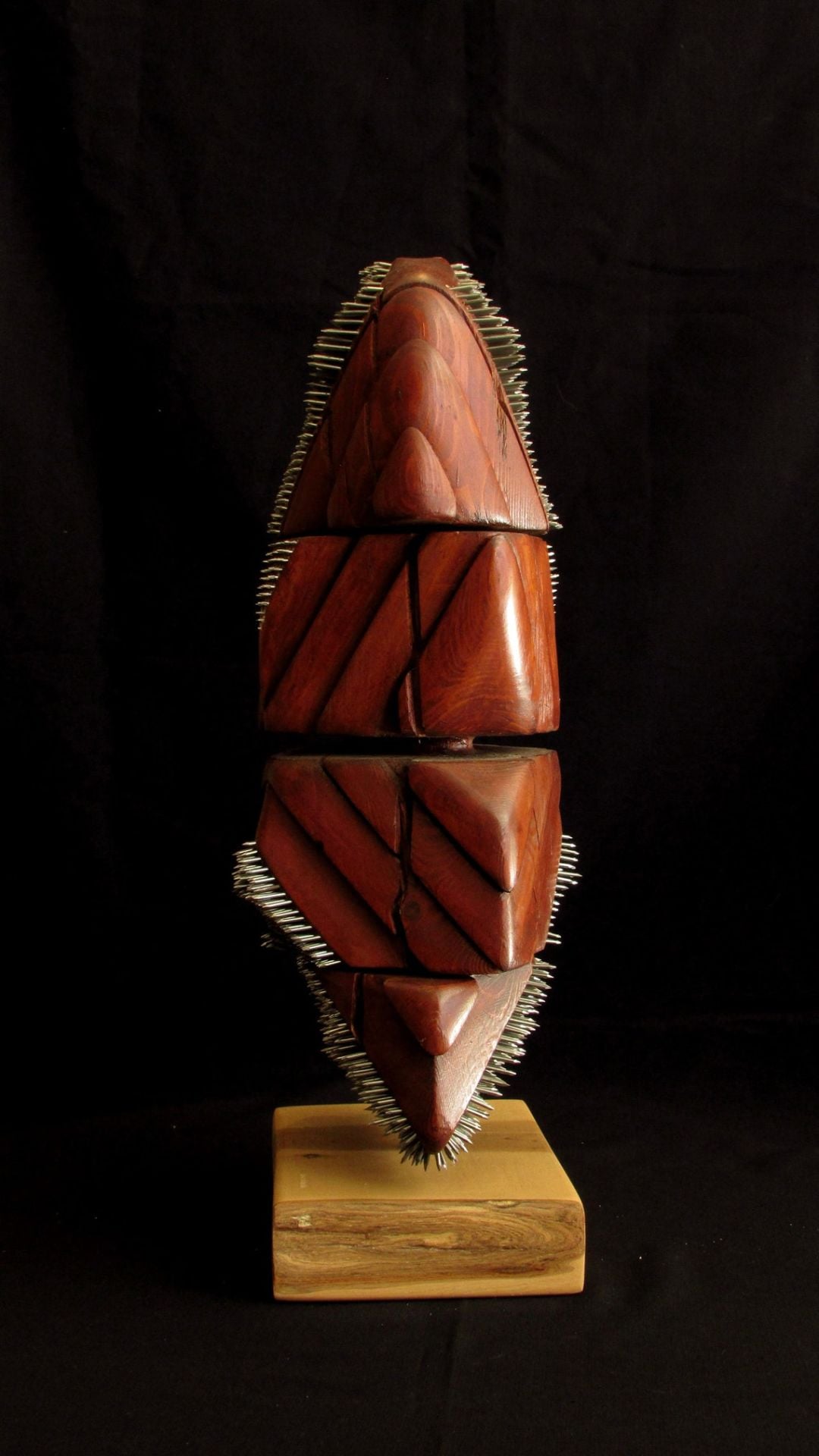 ''İsimsiz'' Tahta ve Çivi Masaüstü Sanat. Modern, Organic and Inorganic Sculpture! - Çağdaş Çakmak