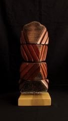 ''İsimsiz'' Tahta ve Çivi Masaüstü Sanat. Modern, Organic and Inorganic Sculpture! - Çağdaş Çakmak