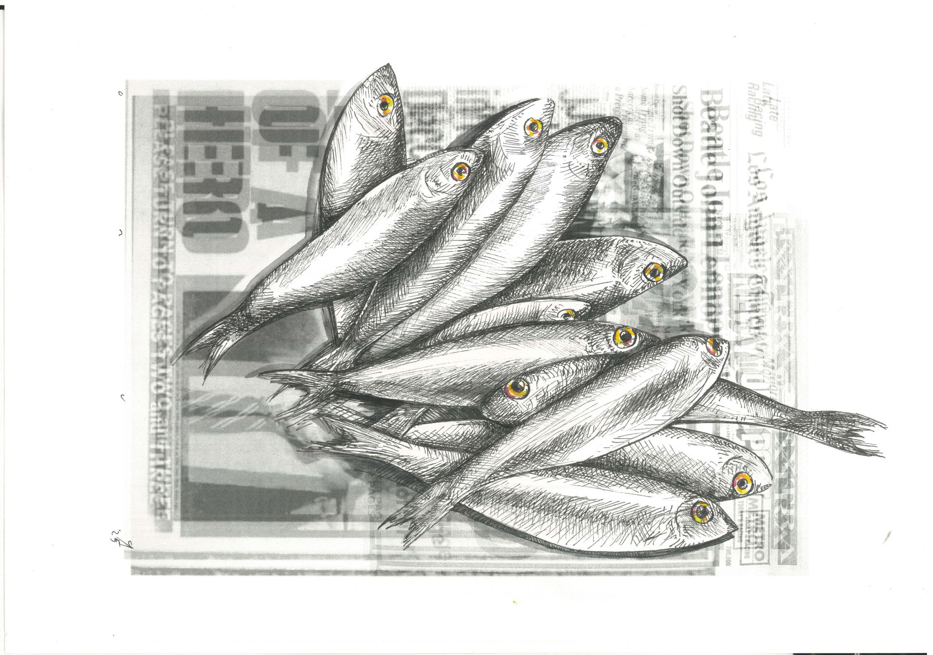 Onur Gürsoy - Hamsi - Kağıt Üzerine Karışık Teknik