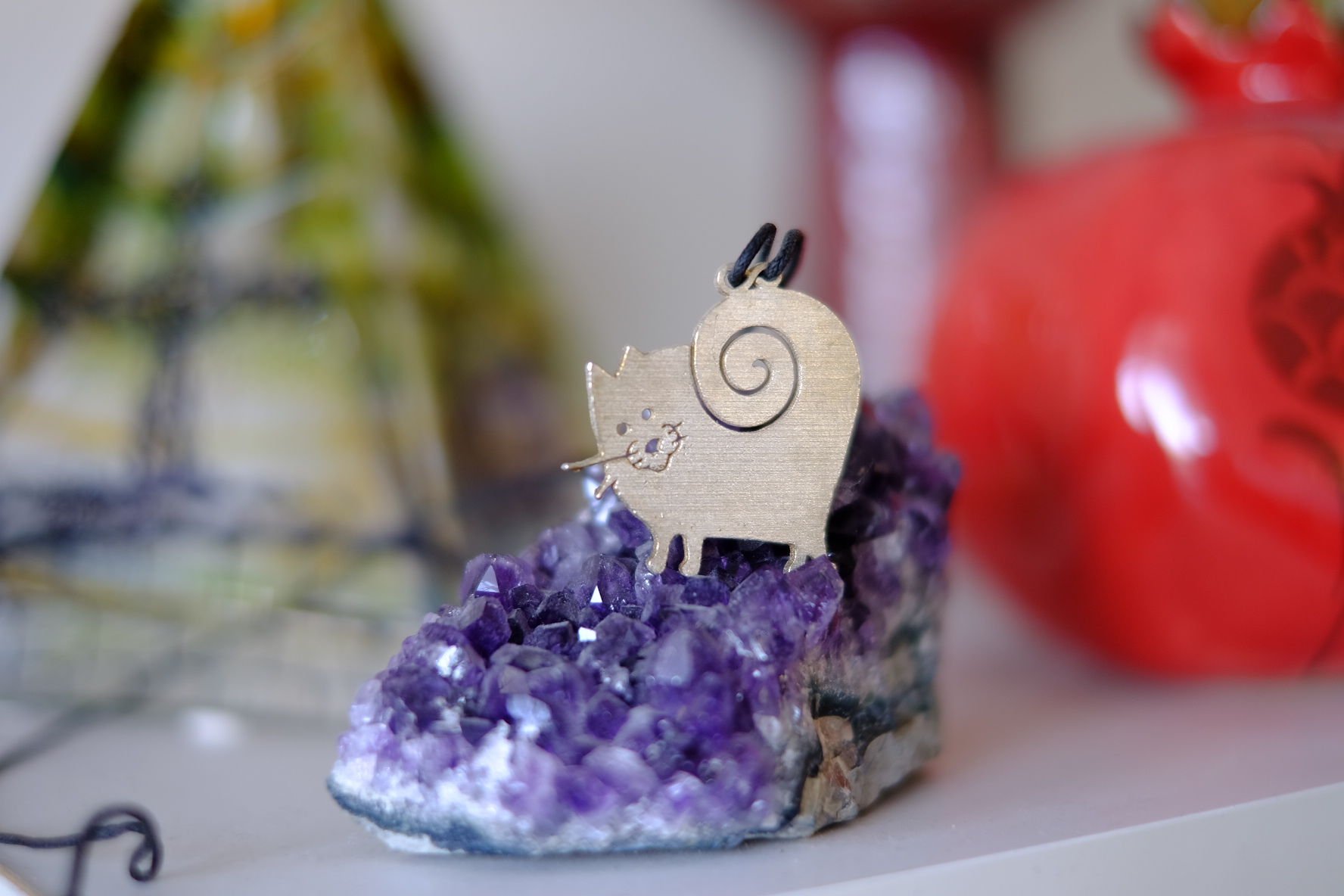 Sterling Gatto - Gümüş Kolye Ucu - Tasarım Eren Beşkardeş