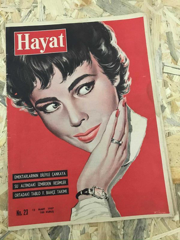 HAYAT Dergisi 15 mart 1957 No : 23 / kapak:Leslie Caron, Fenerbahçe Futbol Takımı | Akademi Balosu