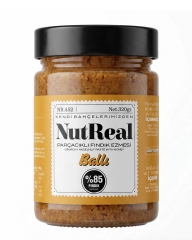 NUTREAL Ballı Fındık Ezmesi (Parçacıklı) (Şeker İlavesiz) - 320gr