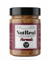 Nutreal Hurmalı Fındık Ezmesi (Parçacıklı ve Şeker Ilavesiz) - 320G