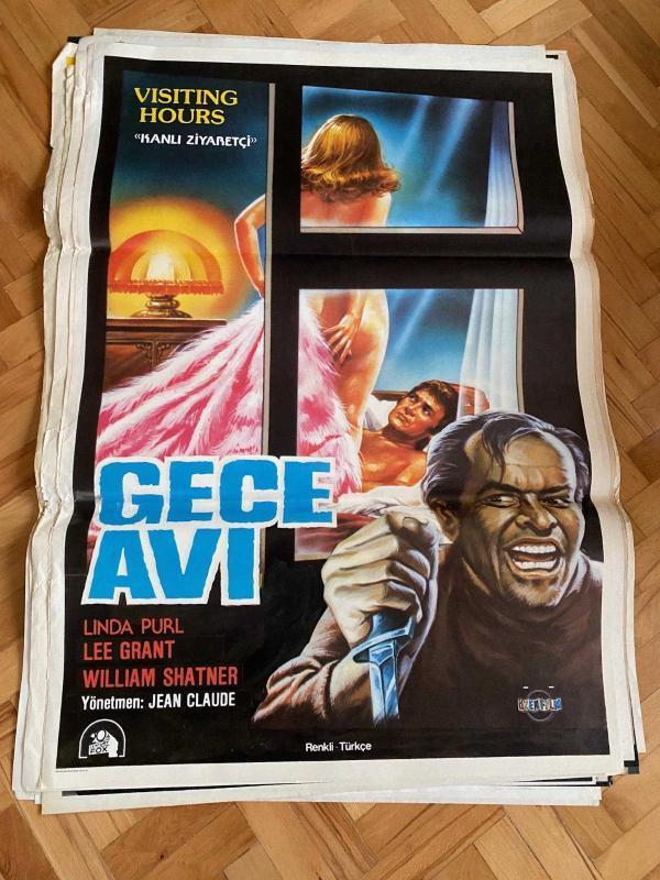 GECE AVI FİLMİNİN AFİŞİ OYNAYANLAR: LINDA PURL, LEE GRANT, WILLIAM SHATNER YÖNETMEN: JEAN CLAUDE