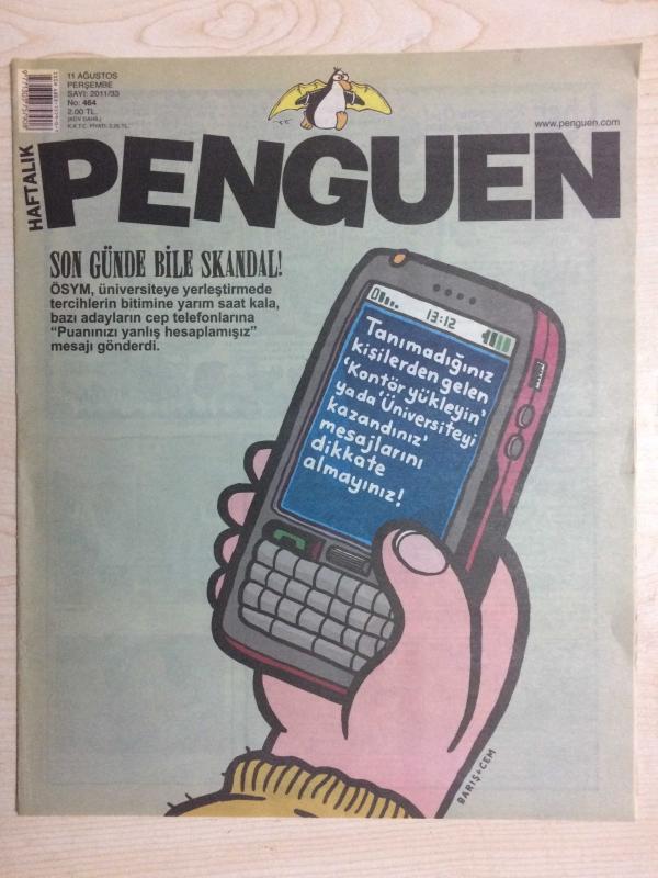 HAFTALIK PENGUEN 11 AĞUSTOS PERŞEMBE SAYI 2011/33 NO 464