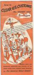 Pan American World Airways How to Clear US Customs the Easiest Way booklet 1956