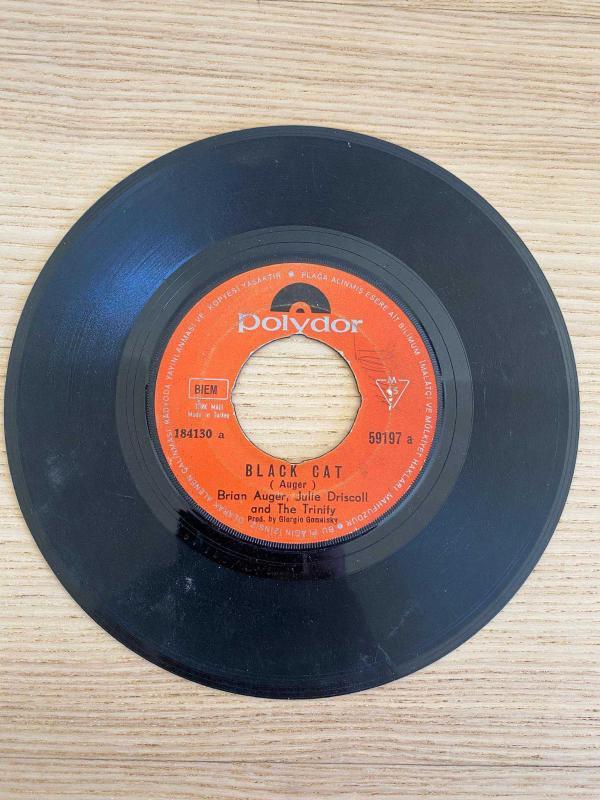Julie Driscoll, Brian Auger and The Trinity - Black Cat / Break It Up L| Polydor 59197 | Türkiye Baskı | Rock, Funk / Soul, Psychedelic Rock, Blues Rock