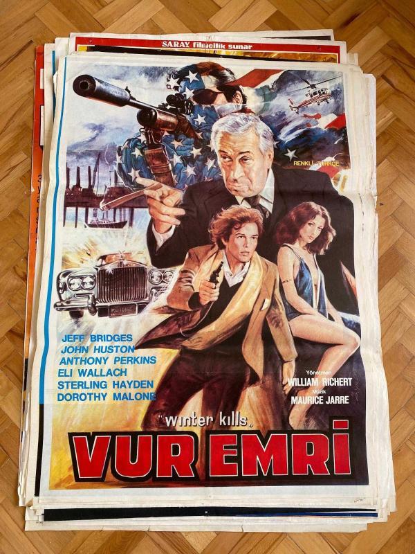 VUR EMRİ - Winter Kills Çizim Film Afişi | Jeff Bridges, John Huston, Anthony Perkins, Eli Wallach 1979