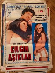 ÇILGIN AŞIKLAR FİLMİNİN AFİŞİ OYNAYANLAR: CATHERINE SPAAK, LOU CASTEL, CLAUDE RICH