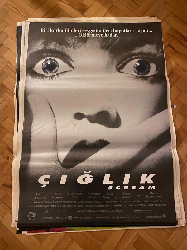 ÇIĞLIK - Scream Orijinal Film Afişi | David Arquette, Neve Campbell