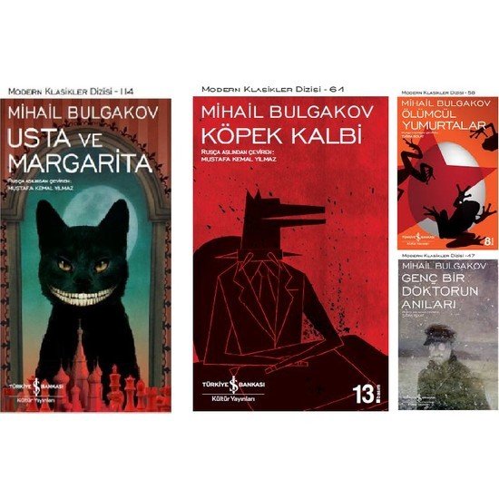 İş Bankası Mihail Bulgakov 4 Kitap Set Modern Klasikler Dizisi (Usta ve Margarita- Köpek Kalbi- Ölümcül Yumurtalar- Genç Bir Doktorun Anıları)