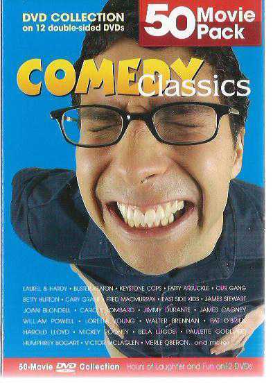 Comedy Classics 50 Movie Pack (Buster Keanton,laurel Hardy,James Cagney,Keystone Cops,Humprey Bogart and more) / DVD 12-Disc Set / 2004 TREELINE